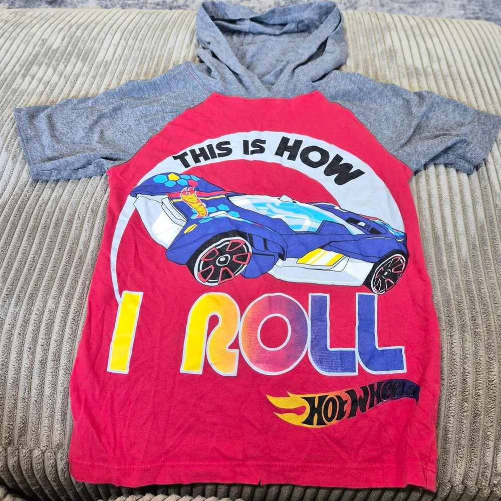 Hot Wheels "This Is How I Roll" Youth Graphic Hoodie Size 5/6